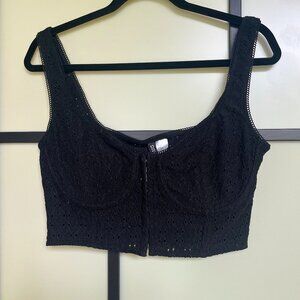 H & M NWT Black Corset CamisoleTop SZ L